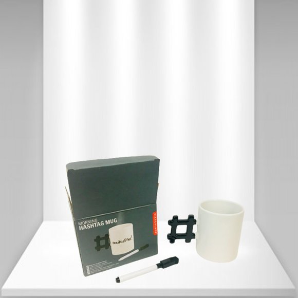 Kikkerland Other - Kikkerland Morning Hashtag Coffee Mug With Dry Erase Marker I Need Coffee! NWB